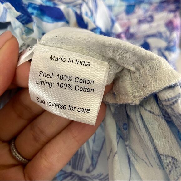 ROCOCO SAND Amaya Ruched Mini Dress In Blue Sz S - Picture 7 of 9